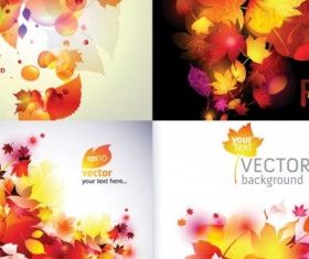 autumn leaves vector set