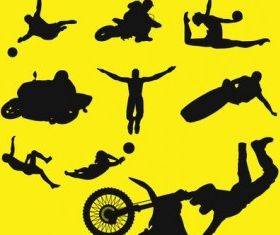 Sports silhouettes design vectors