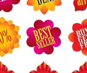 flower shape sales class vector material