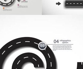 Road Infographic Backgrounds vectors graphics