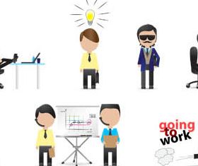 Cartoon Business People 6 vector
