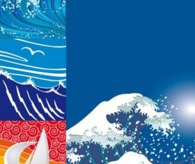 wave subject shiny vector