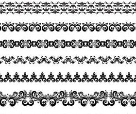 Floral Borders 3 set vector