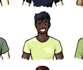 Colored People Avatars 7 vector
