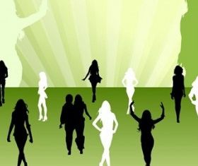 Fashion Silhouettes Female vector