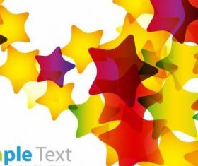 Abstract Colorful Stars Background Vector design