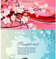 peach birds background vector graphics