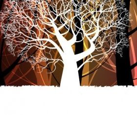 tree silhouette background 02 vector