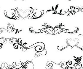 Ornamental Floral Dividers 2 vector