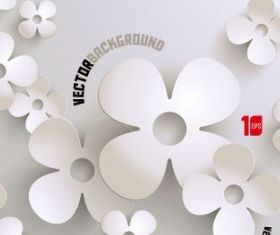 White flowers vector