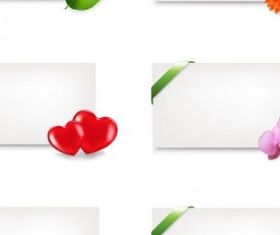 fine stationery and flowers creative vector