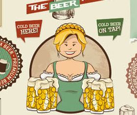 Beer Vintage Labels design vector