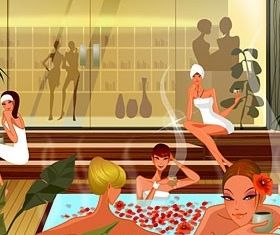 fashion women in sp vector