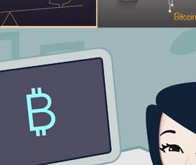 Bitcoin graphic vector