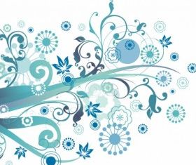 Funky florals free vector