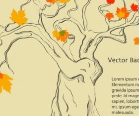 handpainted maple leaf background 01 vectors graphics