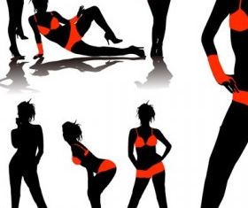 underwear model silhouette vector