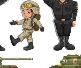 Soldiers free vector design
