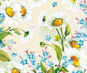 Floral Flowers Blue background vector graphics