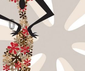 flower woman vector