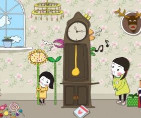 children graffiti vector