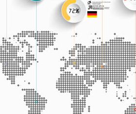 Infographics with World Map vectors
