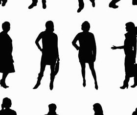 Silhouettes Business People 2 vector