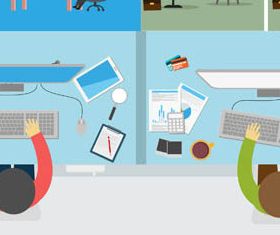 Backgrounds with Employees vector