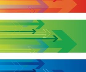 arrow backgrounds vector set