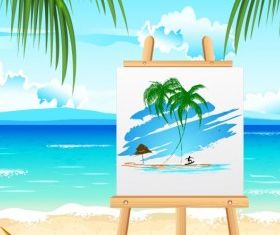 Summer landscape vectors