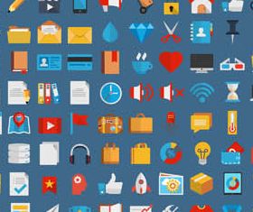 Business Flat Shiny Icons vector