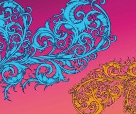 Antique Floral Shapes Vector