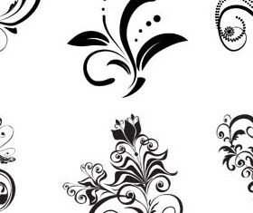 Floral Ornament Elements Mix 21 set vector
