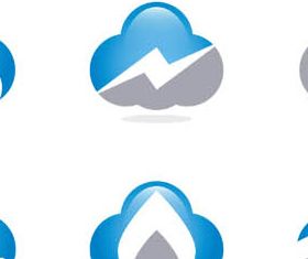 Stylish Clouds Logo vector