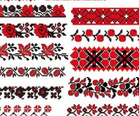 cross stitch patterns 07 vector