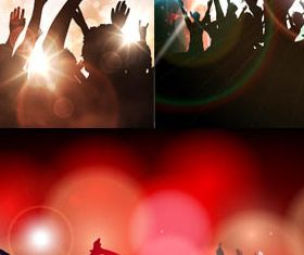 Dance Party Backgrounds 4 vectors
