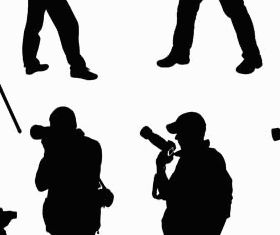 Silhouettes photographers vector