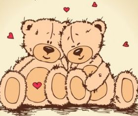 love teddy bears background 02 vector