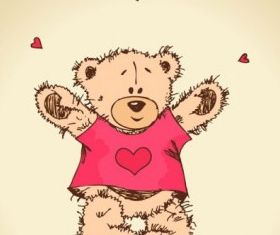 love teddy bears background 03 vector