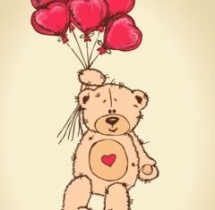 love teddy bears background 04 vector