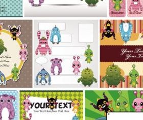 cute cartoon children illustrator 03 vector