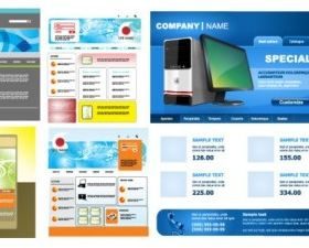 web template vectors material