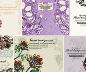 exquisite flower vector set
