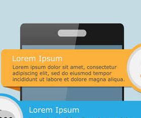 Backgrounds with Smartphones 5 vector set