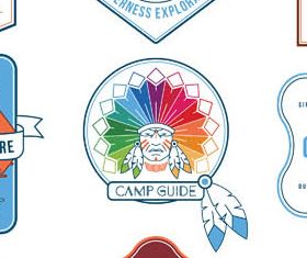 Adventure Labels free set vector