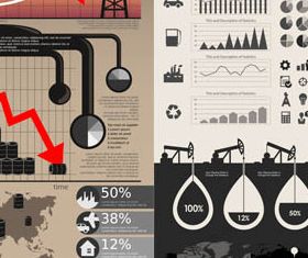Oil Industry Infographics vector