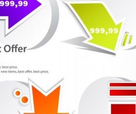 threedimensional label 05 creative vector