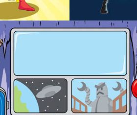 Backgrounds with Superheroes 3 design vectors