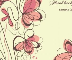fashion handpainted flowers 1 vector
