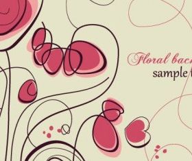 fashion handpainted flowers 2 vector